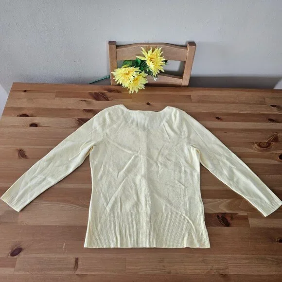 LOFT - Women's Round Neck 3/4 Sleeve Button Down Cardigan Sweaters Size XS - Picture 12 of 12